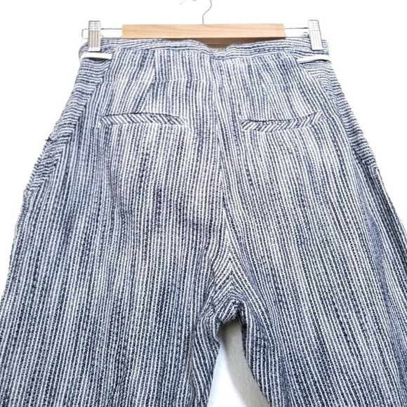 FREE PEOPLE Light At Sunrise High-rise Striped Pants In Indigo Blue 4 - Picture 7 of 9